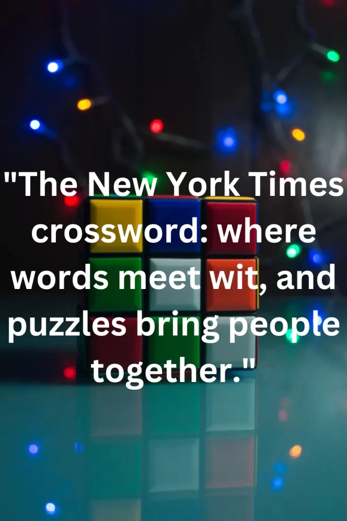 The New York Times crossword where words meet wit, and puzzles bring people together.